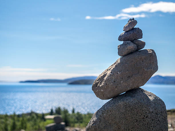 istock Stack of stones, in balance, Iceland 612655894