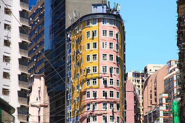istock Colorful Building in Hong Kong 612657110