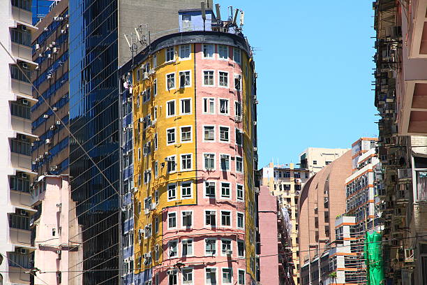 istock Colorful Building in Hong Kong 612657166
