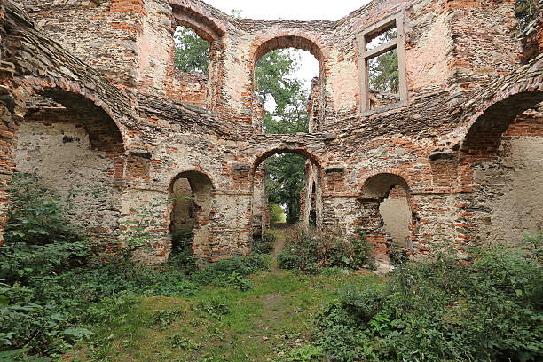 istock Interior of ruined folly 612657352