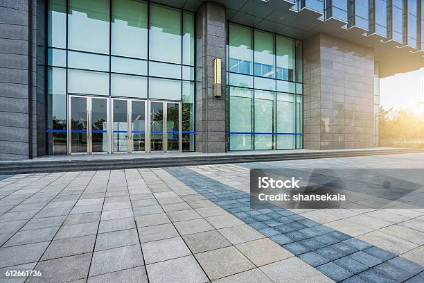 Office Building Entrance Stock Photo - Download Image Now - Paving Stone, Business, Building Entrance