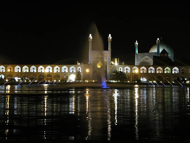 istock Ayatollah Khomeini square at night lighting, Isfahan 612714610