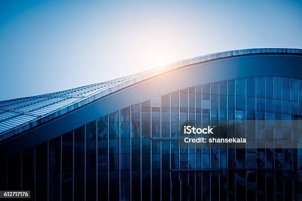 Sunlight Shine At Modern Building Roof Stock Photo - Download Image Now - Building Exterior, Construction Industry, Abstract