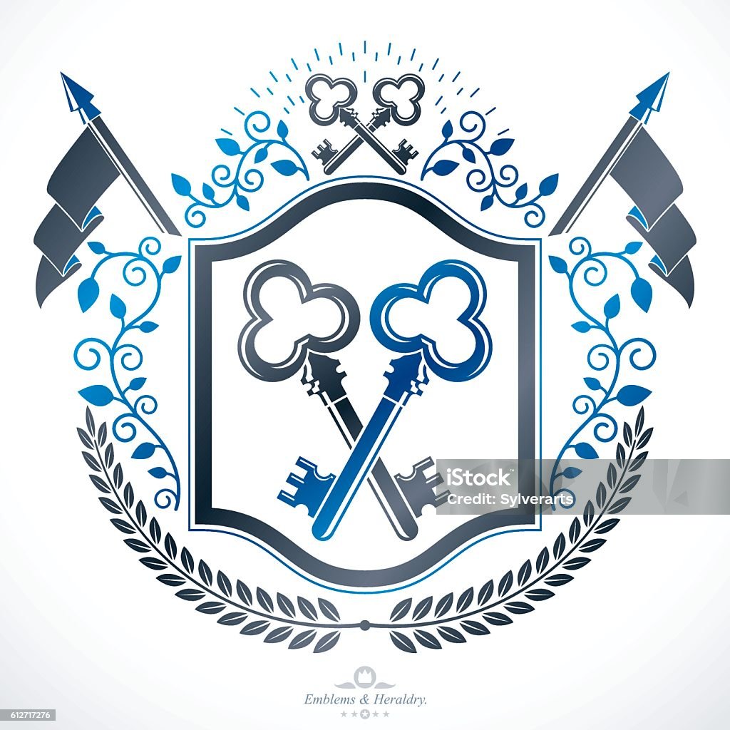 File Label Heraldry Vintage Vector Design Element Retro Style Label Heraldry Stock ...