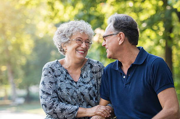 istock Happy senior couple 612717438