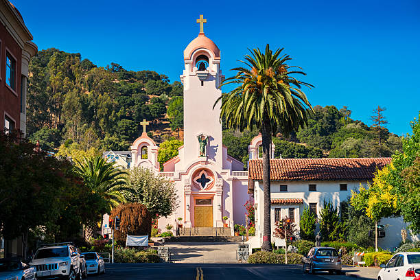 Mission San Rafael Arcangel in San Rafael California USA Photo of Mission San Rafael Arcangel, one of the most recognizable landmarks in San Rafael, California, USA. marin county stock pictures, royalty-free photos & images