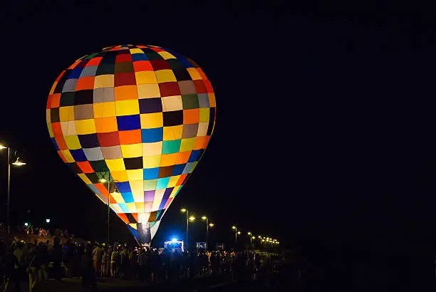Photo of baloon vehicle at night