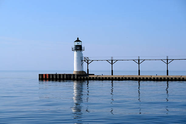 istock St. Joseph North Pier Outer Light, built in 1906 612731072