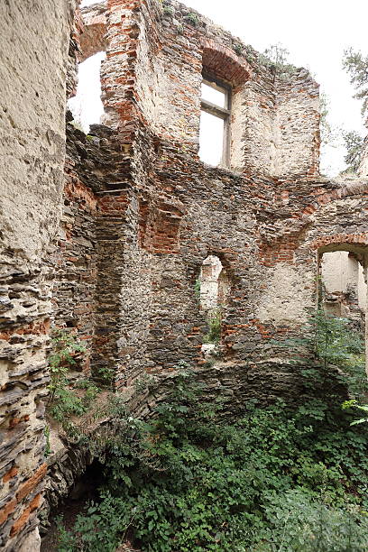 istock Interior of the abandoned summer villa 612736462