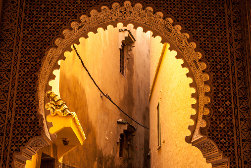 Tipical stree of Medina in Morocco