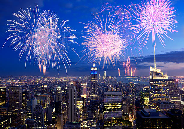 istock New year fireworks over NYC 612741516