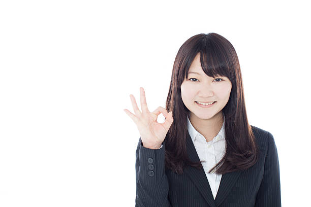 istock Japanese businesswoman making gestures 612741562