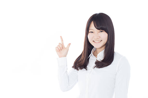 istock Japanese businesswoman making gestures 612742142