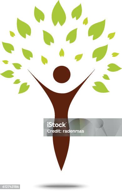 Green Family Tree Sign And Symbol Stock Illustration - Download Image Now - Abstract, Adult, Art