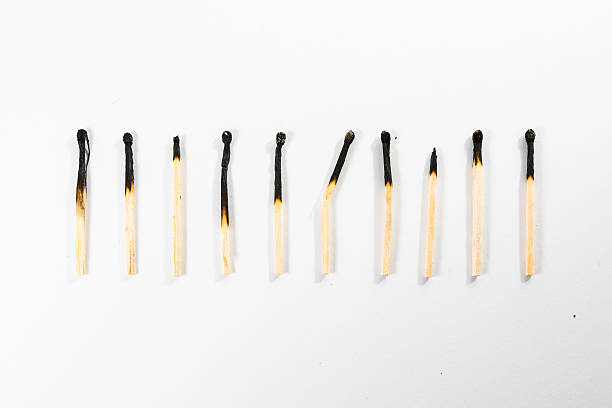 istock Match Stick Macro Detail Fire Symbol Safety White Isolated Backg 612744290