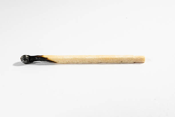 istock Match Stick Macro Detail Fire Symbol Safety White Isolated Backg 612744398
