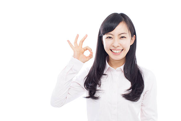 Japanese woman making gestures
