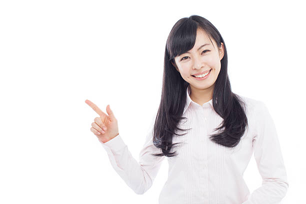 istock Japanese businesswoman making gestures 612746360