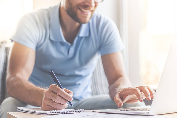 istock Handsome businessman at home 612746510