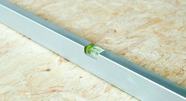 istock The metal level with on the floor 612747042