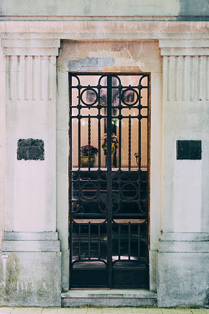 istock Gateway to a pantheon with glass and rusty metal 612749046