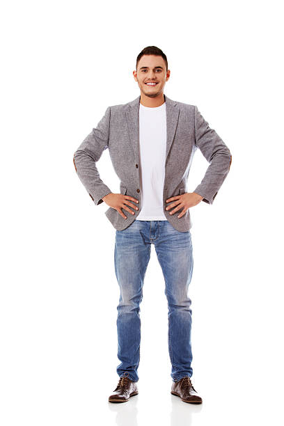 istock Young smile casual businessman standing 612751476
