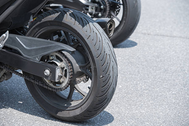 istock Group of motorbikes parked together 612753154
