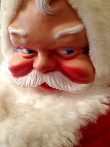 Close up image of a vintage Santa Claus