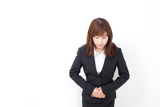 istock Japanese businesswoman making gestures 612755430