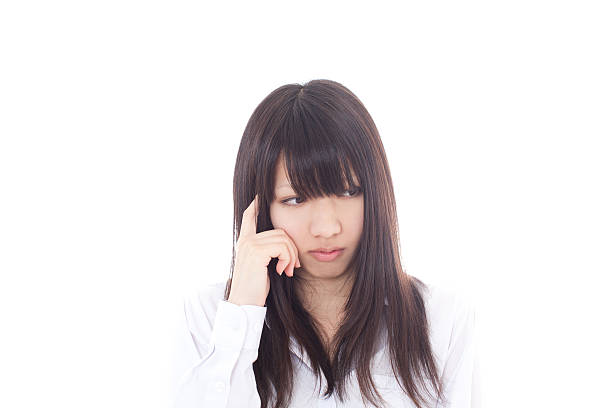 istock Japanese woman making gestures 612756130