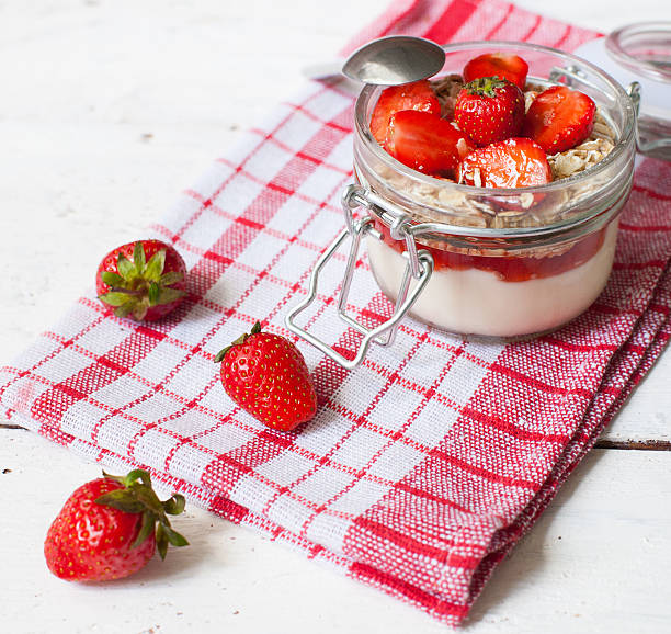 istock Ripe strawberries and yogurt 612756482