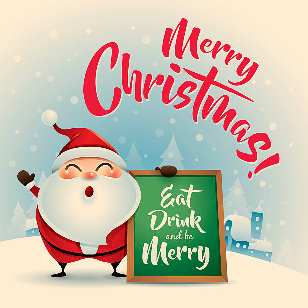 istock Merry Christmas! Vintage christmas greeting card. 612758490