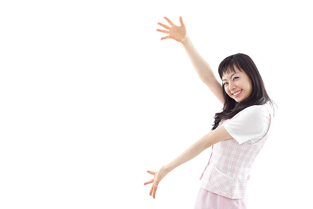istock Japanese businesswoman making gestures 612759880