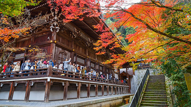 tempio eikando zenrinji a kyoto, giappone - shinto japan temple nature foto e immagini stock