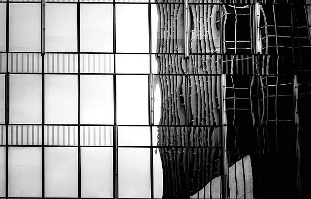 istock windows of business building with B&W color 612760740