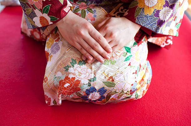 istock Japanese woman wearing kimono 612818050