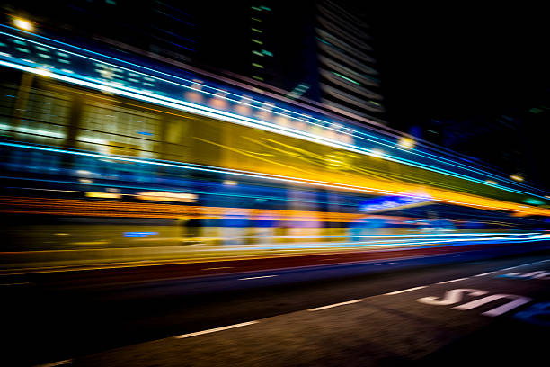 istock car trails at night,Hong Kong 612822550