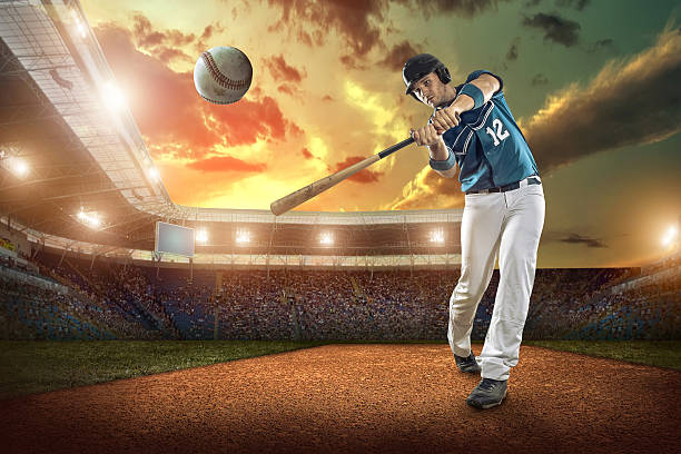 istock Baseball players in action on the stadium. 612823888