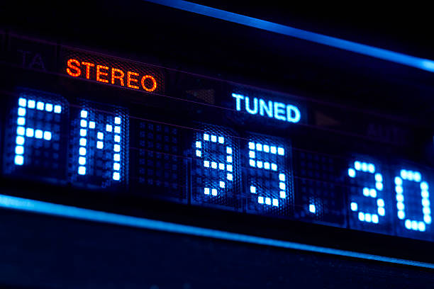 istock FM tuner radio display. Stereo digital frequency station tuned. 612824606
