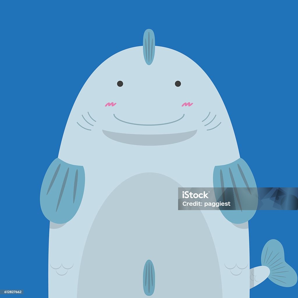 Fat Fish Vector Cute Big Fat Fish Stock Illustration - Download Image Now - Animal, Art ...