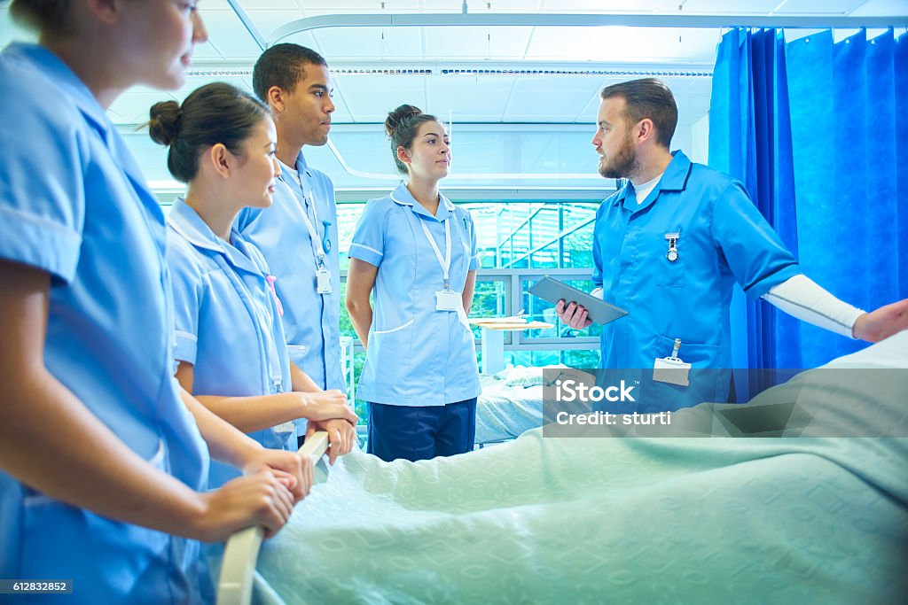 Ausbildung von Krankenschwestern - Lizenzfrei Krankenpflegepersonal Stock-Foto