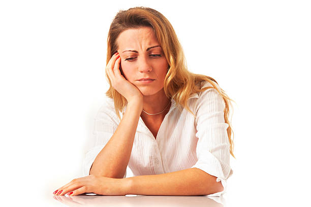 istock Troubled womant. Close up portrait. 612833808
