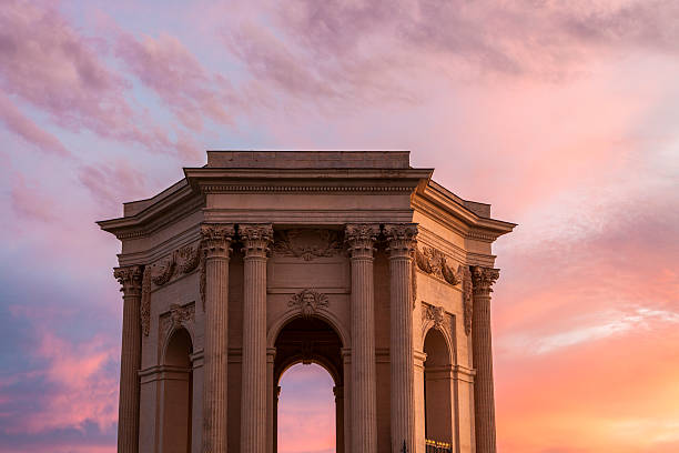 Pavillon du Peyrou in Montpellier. Montpellier, Occitanie, France.