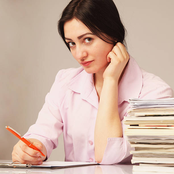 istock Business woman working 612838074