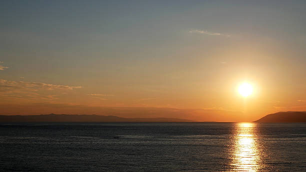 Beautiful sunset on Adriatic sea - fotografia de stock
