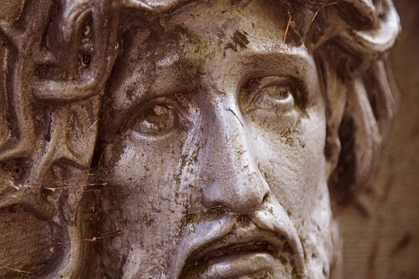 istock Face of Jesus Christ (fragment of statue) 612844966