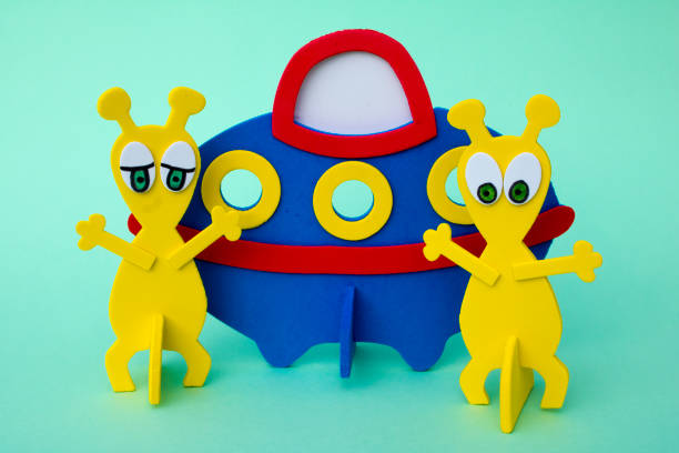 istock Fun Foam Alien Family and Spacecraft 612845082