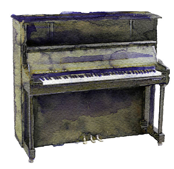 istock watercolor sketch of piano on white background 612845100