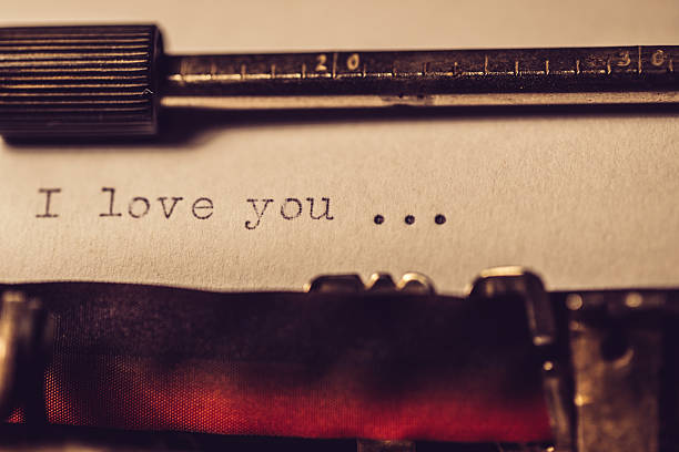 istock 'I love you' typed using an old typewriter 612852862