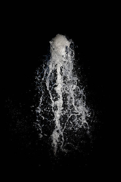 thrusting water - fountain water physical pressure splashing stock-fotos und bilder